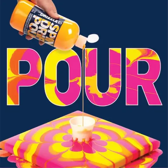 FolkArt&reg; Drizzle&trade; Pre-Mixed Fluid Pouring Acrylic Paint, 17.6oz. Neon Limeade {5}