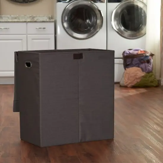 Household Essentials Collapsible Laundry Sorter with Lid Brown {4}