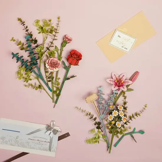 Rowood Wooden Flower Basket DIY 3D Puzzle Kit {3}