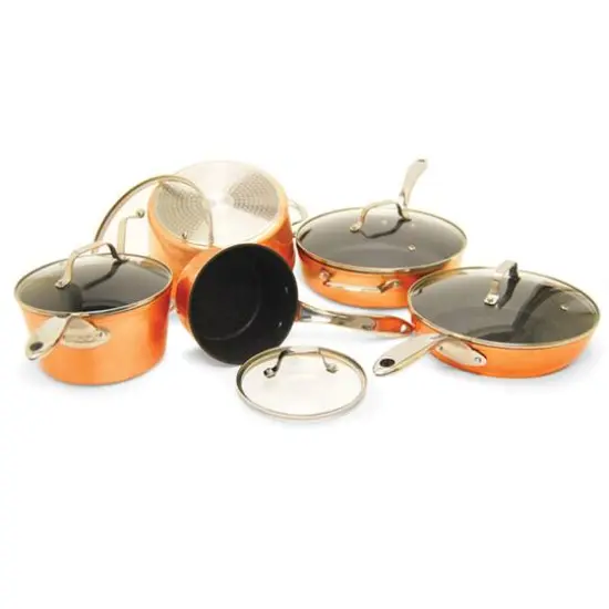 THE ROCK by Starfrit 10-Piece Copper Cookware Set {1}