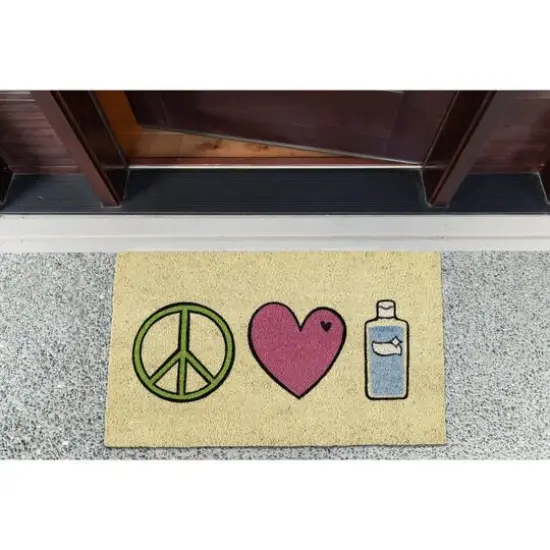 DII&reg; Peace, Love, Hand Sanitizer Doormat {6}