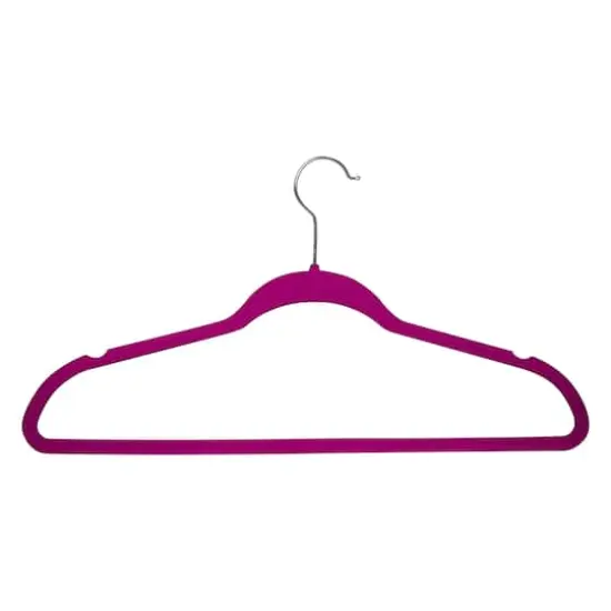 Simplify Super Slim Velvet Huggable Hangers, 10ct. Fuschia {5}