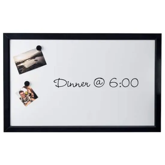 22" x 35" Black Framed Magnetic Dry Erase Board by B2C&reg; {3}