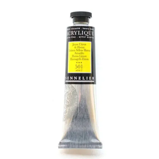 Sennelier Extra Fine Artists' Acrylic Paint, 60mL 501 Lemon Yellow Hansa {1}