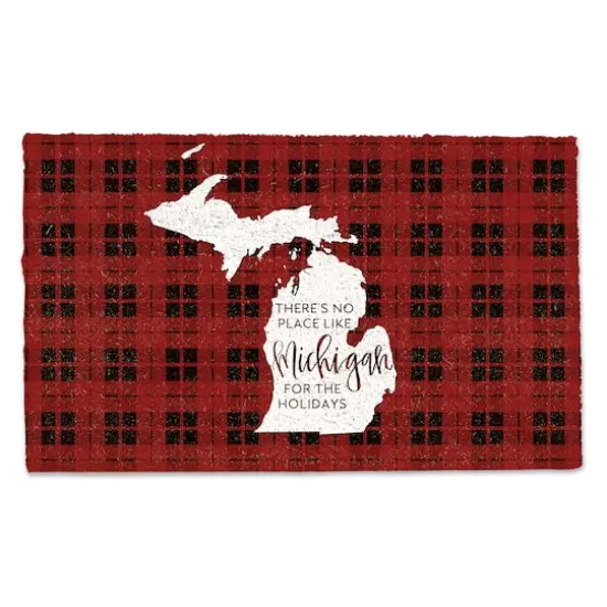 There's No Place Like Michigan for the Holidays Doormat {1}