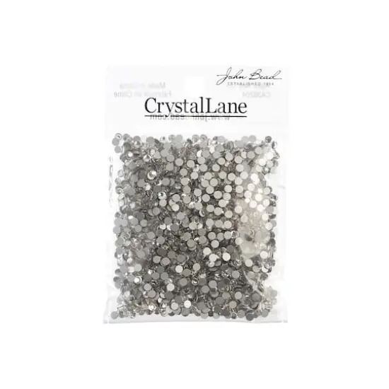John Bead Crystal Lane SS12 Glass Round Flatback Rhinestones, 2,880ct. Clear Crystal {4}