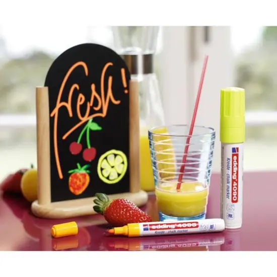 edding&reg; 4090 Jumbo Chalk Marker Neon Yellow {7}