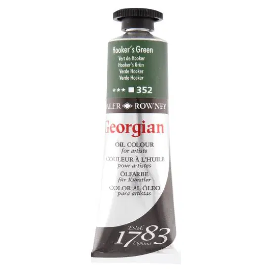 Daler-Rowney&reg; Georgian Oil Colour, 38mL 352 Hooker's Green {1}
