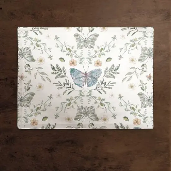Butterfly Cotton Twill Placemat White {3}