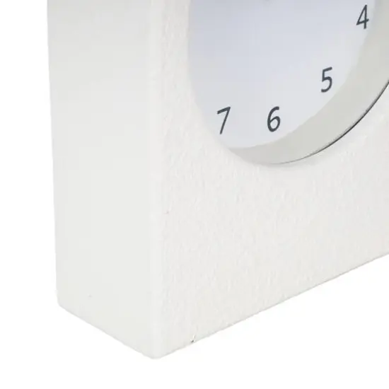 8.75" Textured Decorative Clock with Gold Accents Set {10}