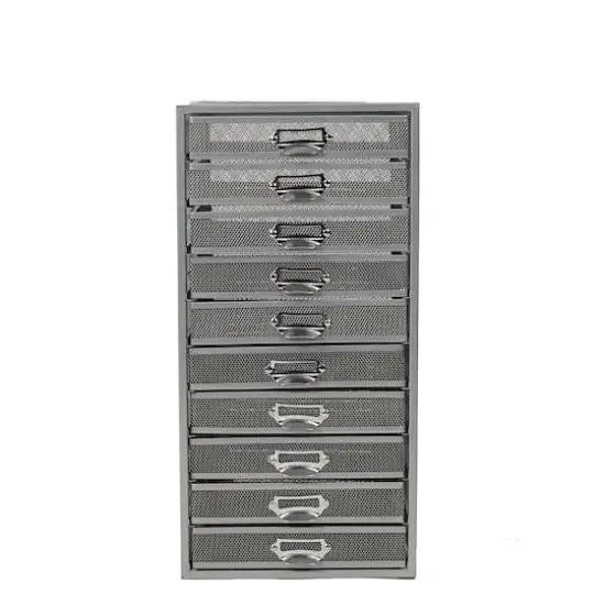 Mind Reader Silver 10-Compartment Mesh Desk Organizer {8}