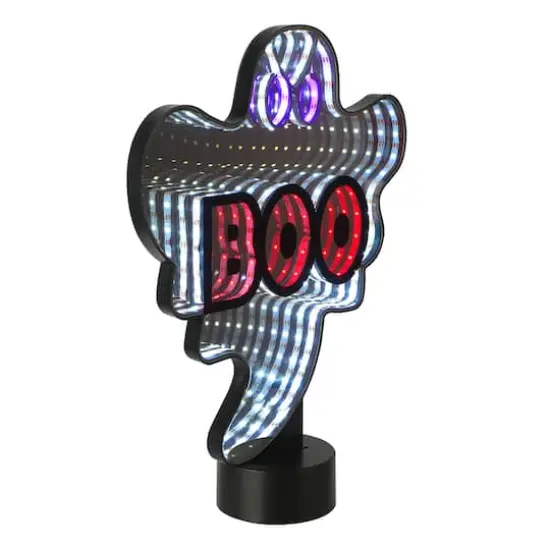 13" Ghost with Boo Sign LED Infinity Light by Ashland&reg; {1}