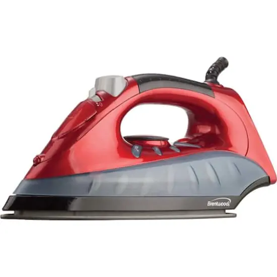 Brentwood&reg; Full-Size Nonstick Steam Iron Red {4}
