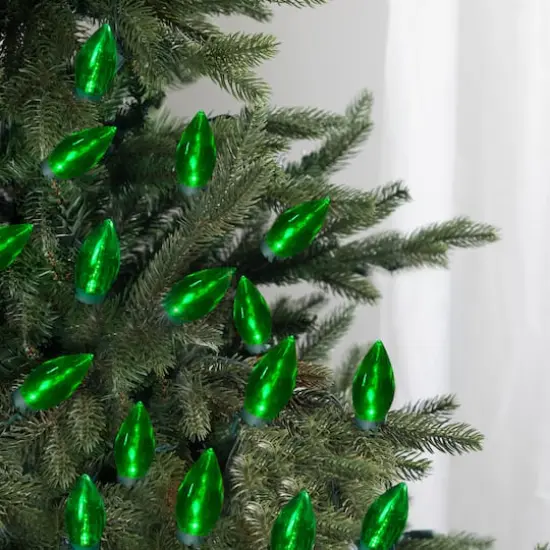 25ct. LED Christmas String Lights Green {8}