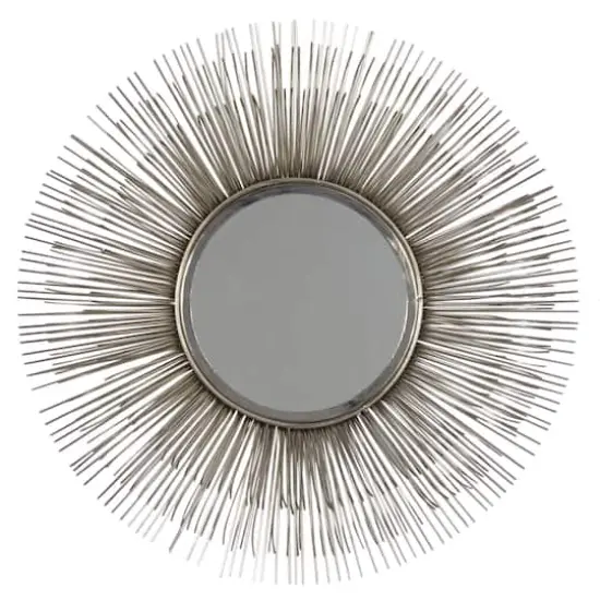 29'' Silver Modern Metal Wall Mirror {1}