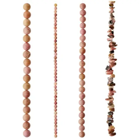 Mauve Rhodonite Semi-Precious Beads Value Pack by Bead Landing&trade; {4}