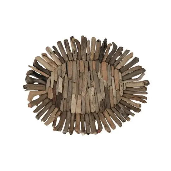 Hello Honey&reg; 26" Natural Coastal Decorative Driftwood Oval Tray {3}