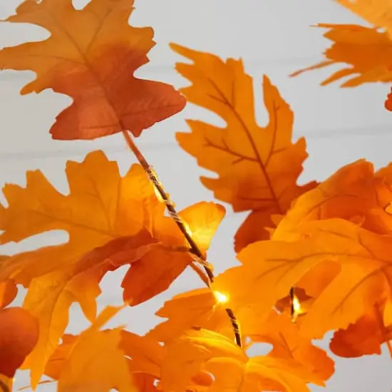 5ft. Pre-Lit Autumn Maple Artificial Fall Tree with 240 Warm White LED Lights {5}