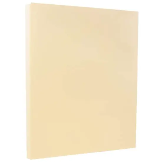 JAM Paper 8.5'' x 11'' 67lb. Vellum Bristol Cardstock, 50 Sheets Ivory {1}