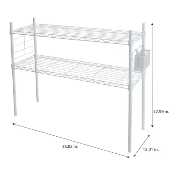 Organize it All White Steel Etagere Adjustable Shelves {4}