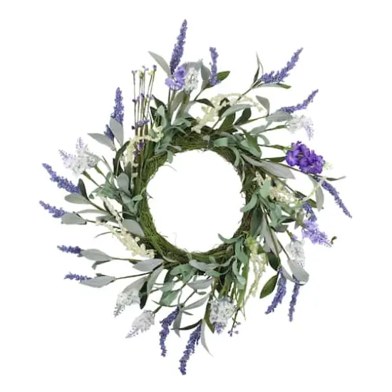 16" Lavender Spring Wreath {1}