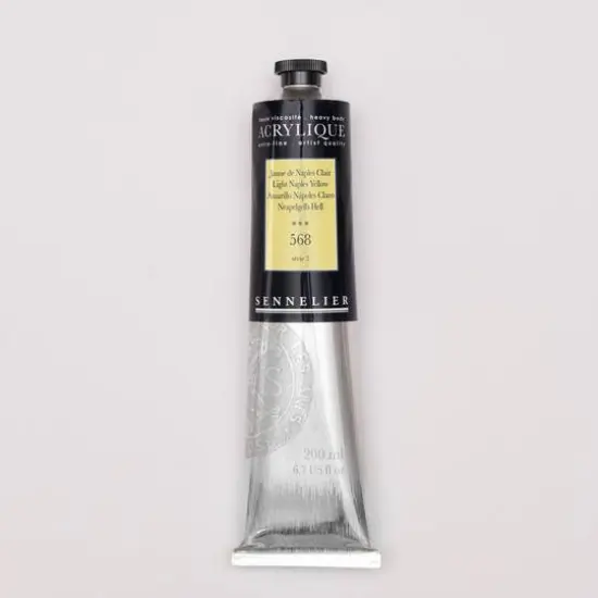 Sennelier Extra Fine Artists' Acrylic Paint, 200mL 568 Light Naples Yellow {1}