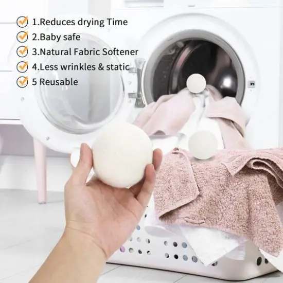 Welaxy Felt 3 Wool Dryer Balls with Gray Storage Tray {6}