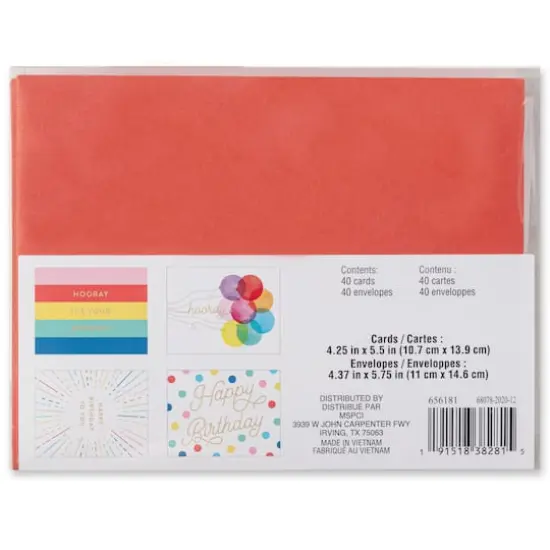 Rainbow Happy Birthday Cards & Envelopes by Recollections&trade;, 4.25" x 5.5" {9}