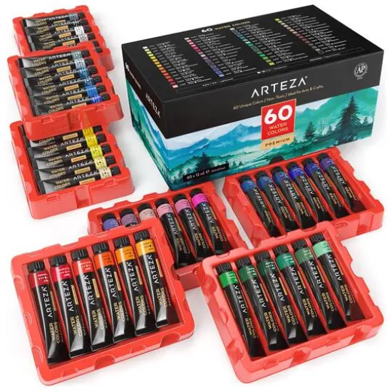 Arteza&reg; 60 Color Watercolor Paint Set {9}