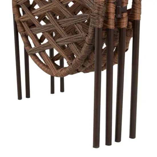 6ft. Copper Metal Geometric Handmade Foldable Freestanding Woven Room Divider Screen {9}