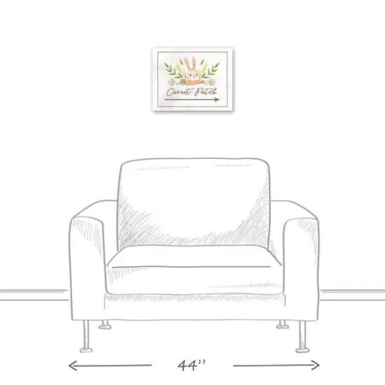 Bunny Carrot Patch 11" x 14" Canvas Wall Art {6}