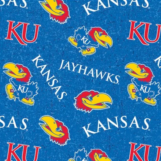 NCAA University of Kansas Jayhawks Cotton Fabric {1}