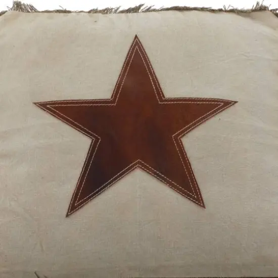 Brown Canvas Rustic Stool, 19" x 20" x 20" {11}