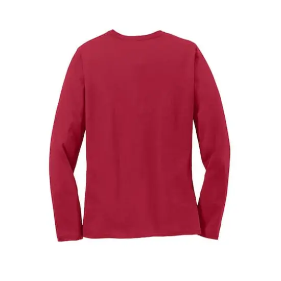 Port & Company® Core Cotton Colors Long Sleeve Ladies T-Shirt Red {5}