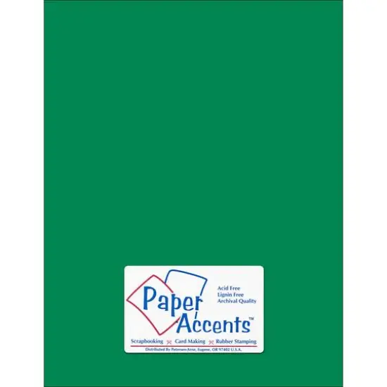 PA Paper&trade; Accents 8.5" x 11" 65lb. Smooth Cardstock, 250 Sheets Green {1}
