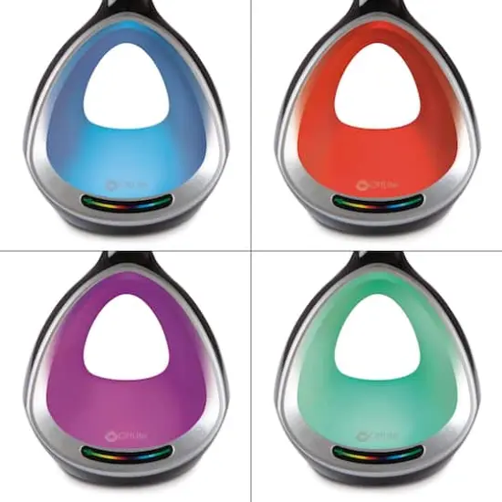 OttLite 16" Black LED Desk Lamp with Color Changing Tunnel & USB {5}