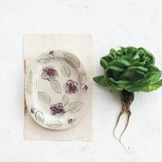 Hello Honey&reg; 10.25" Multicolor Blossoming Meadow Stoneware Platters, 2ct. {4}