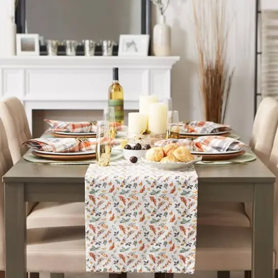 DII&reg; 108" Crisp Leaves Printed Table Runner {4}