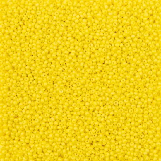John Bead Terra Intensive 11/0 Czech Glass Seed Beads, 22g Yellow Matte {1}
