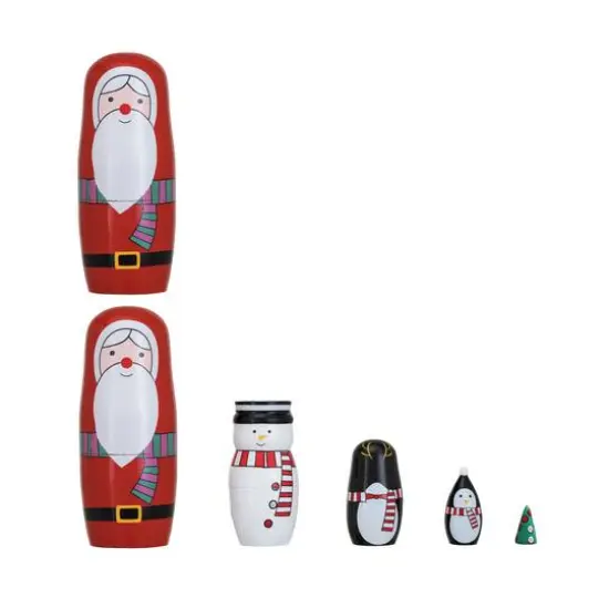 Hello Honey&reg; Wood Holiday Icon Nesting Doll Set {1}