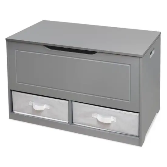 Badger Basket Gray Up & Down Toy & Storage Bench {8}