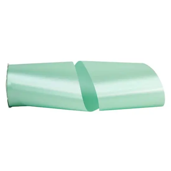JAM Paper 6" x 50yd. Single Face Satin Allure Ribbon Aqua {1}