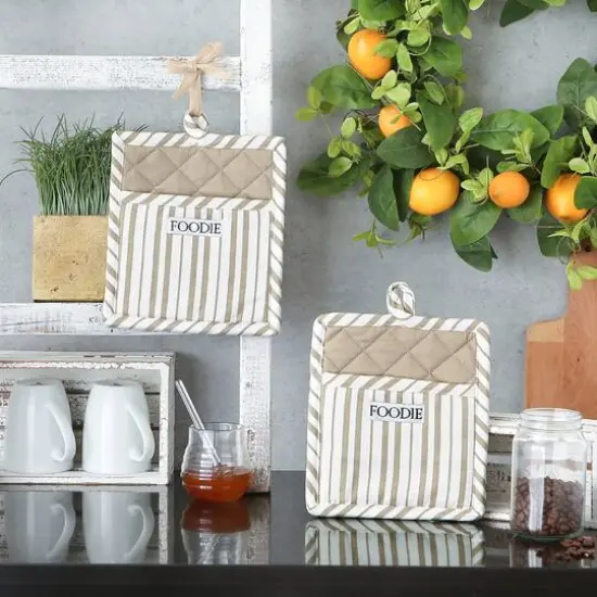 Mushroom Foodie Gourmet Chef Potholder Set {6}