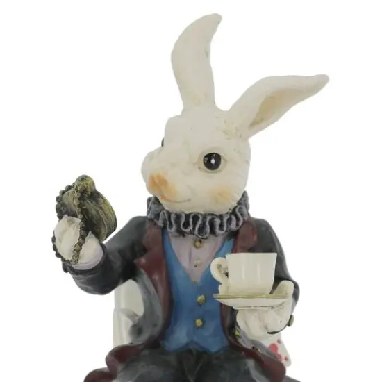 7.25" White Rabbit on a Toilet Tabletop D&eacute;cor by Ashland&reg; {4}