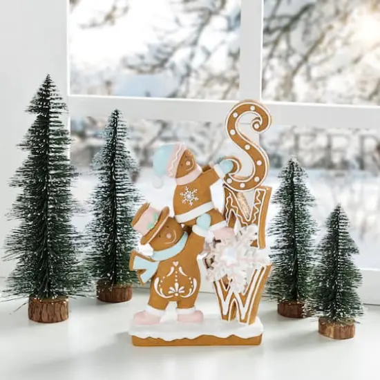 Glitzhome&reg; 12.5" Resin Christmas Gingerbread Table Decor {3}