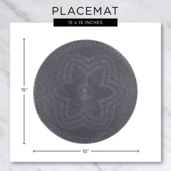 DII&reg; 15" Round Natural Lattice Woven Placemat Set, 6ct. {8}