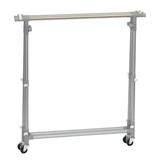 Household Essentials 62" Folding Double Garment Rack with Wheels {9}