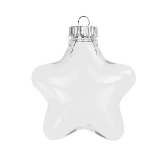 4 Pack 4" Clear DIY Plastic Star Ornaments by Make Market&reg; {1}