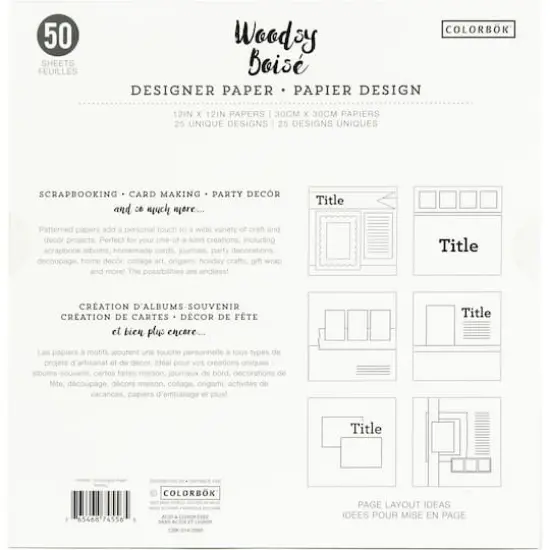 Colorbok&reg; Woodsy 68lb. Designer Single-Sided Paper, 12" x 12" {3}
