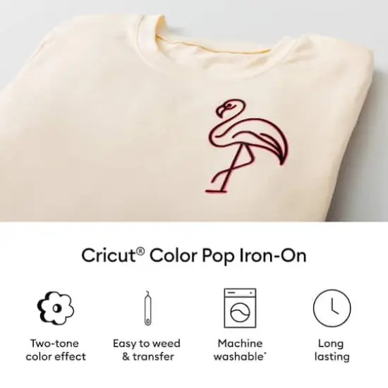 Cricut&reg; Color Pop Iron-On Black/Pink {3}